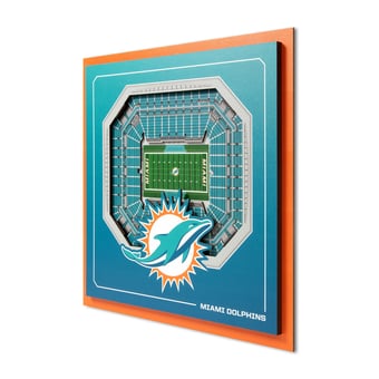 IDNA Miami Dolphins 12" x 12" Stadium Series 3D Wall Art