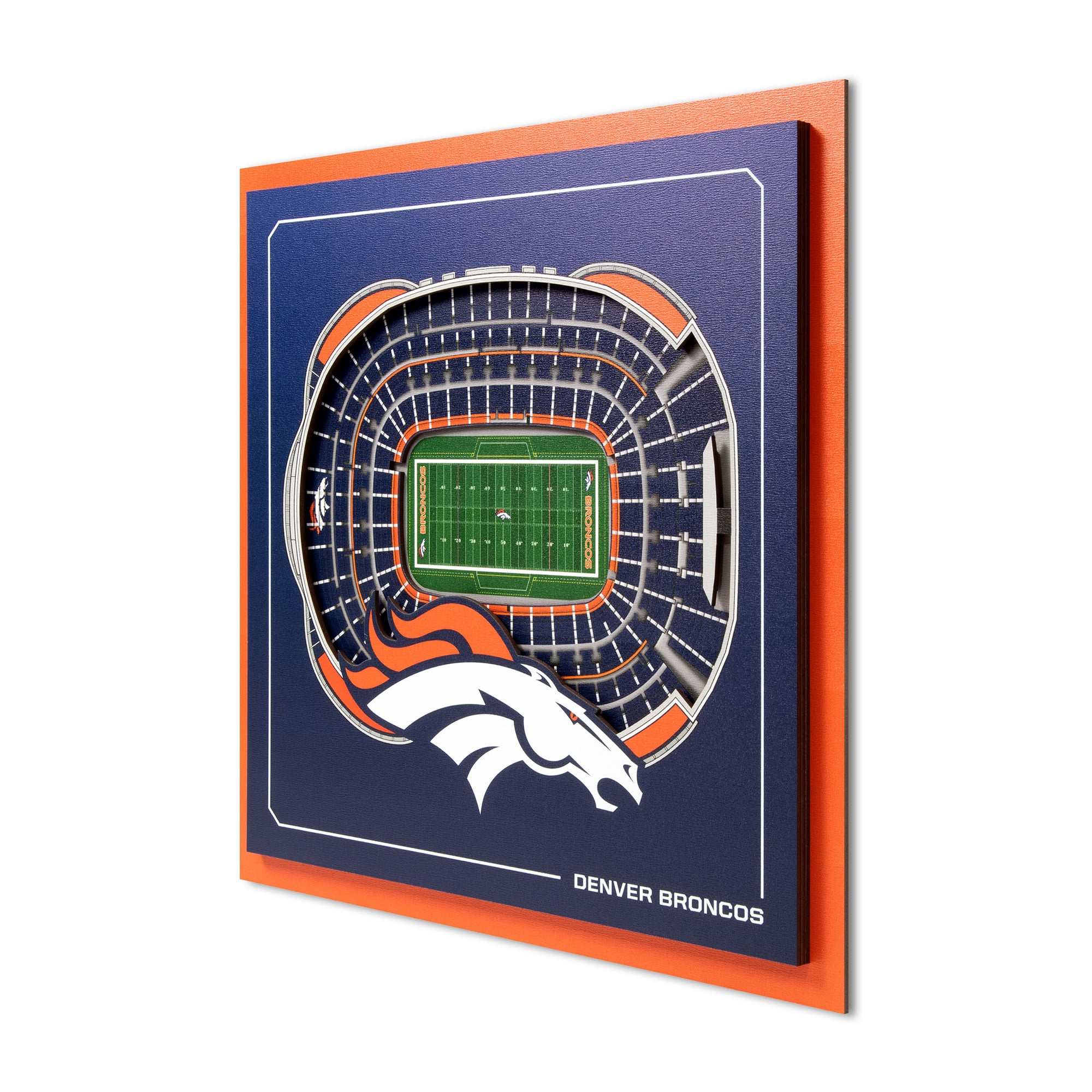 IDNA Denver Broncos 12" x 12" Stadium Series 3D Wall Art