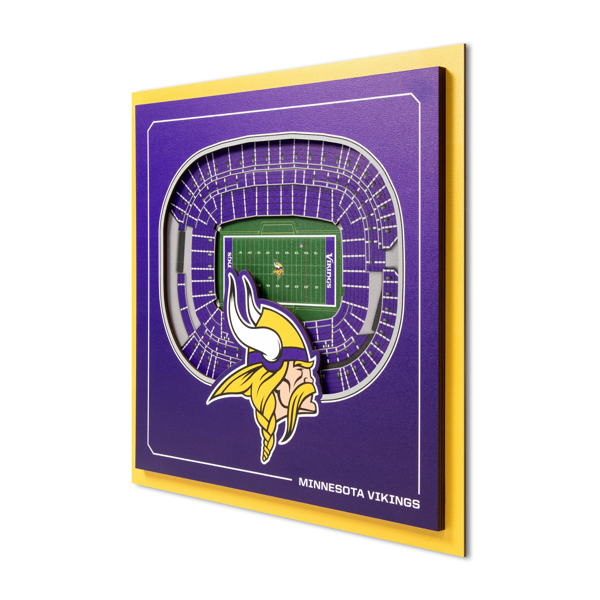 IDNA Minnesota Vikings 12" x 12" Stadium Series 3D Wall Art