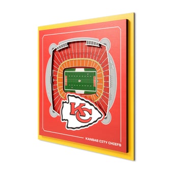 IDNA Kansas City Chiefs 12" x 12" Stadium Series 3D Wall Art