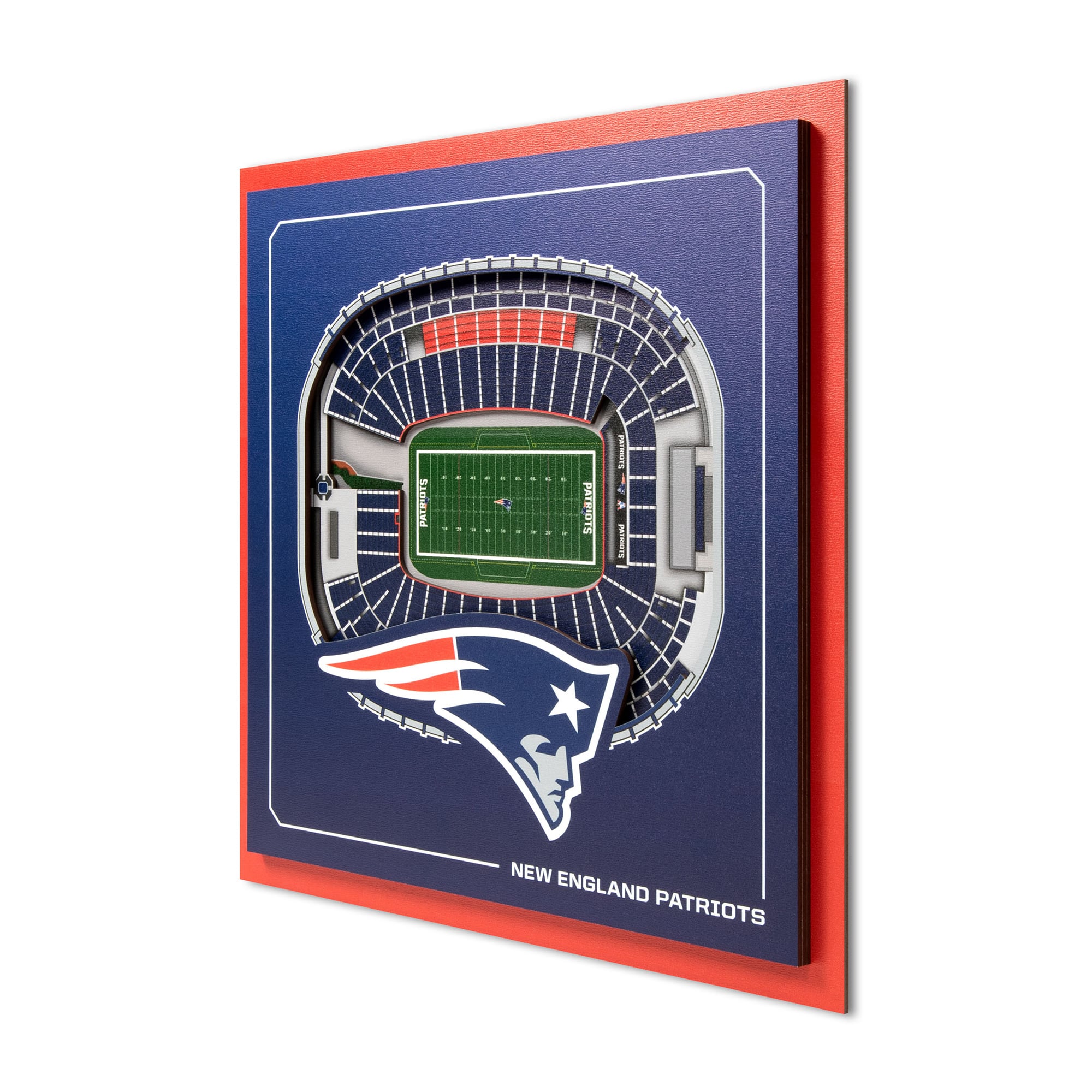 IDNA New England Patriots 12" x 12" Stadium Series 3D Wall Art