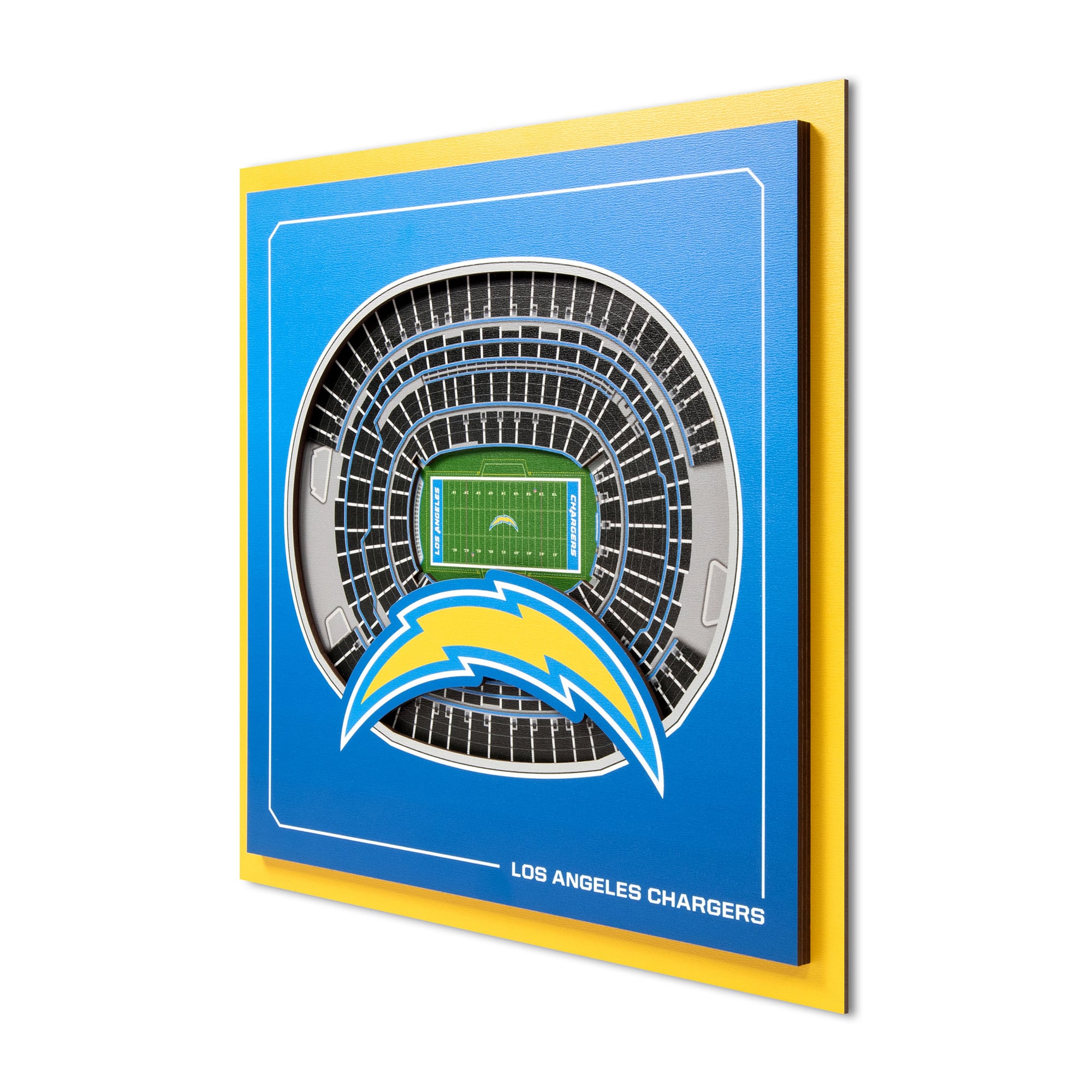 IDNA Los Angeles Chargers 12" x 12" Stadium Series 3D Wall Art