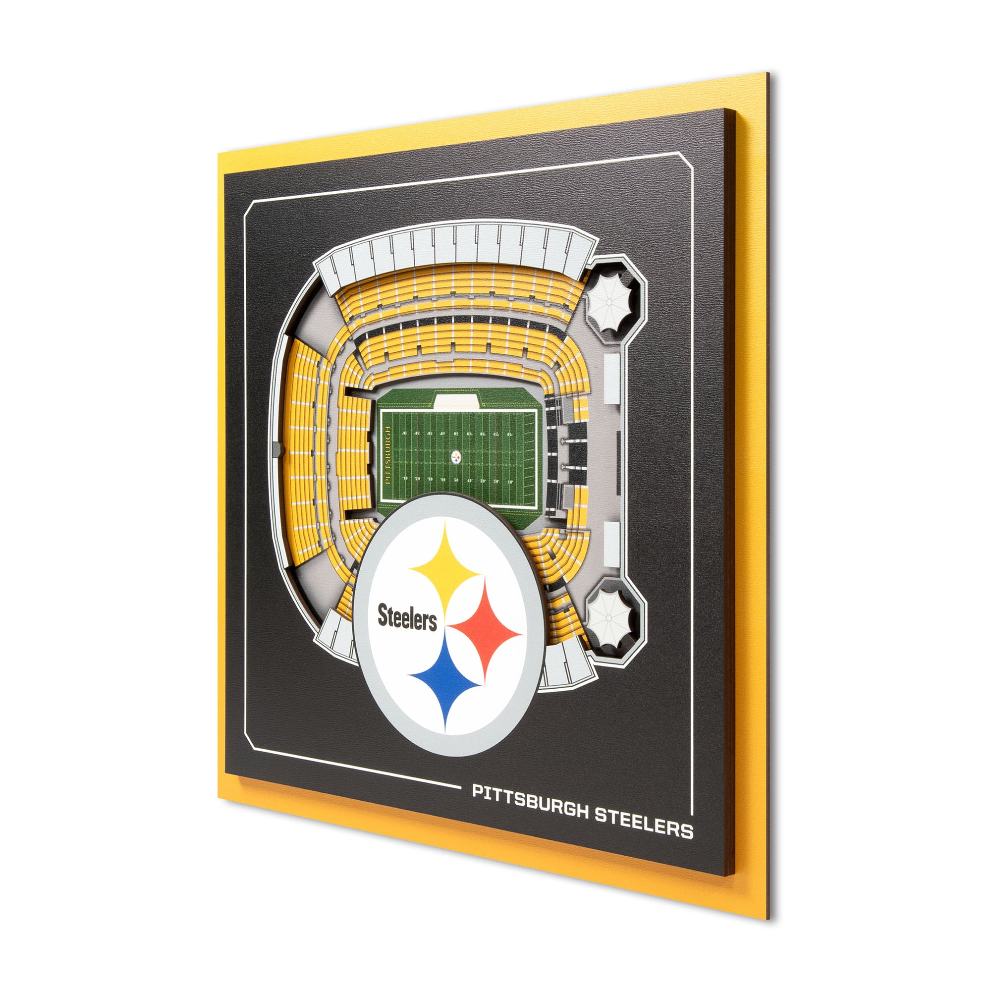 IDNA Pittsburgh Steelers 12" x 12" Stadium Series 3D Wall Art