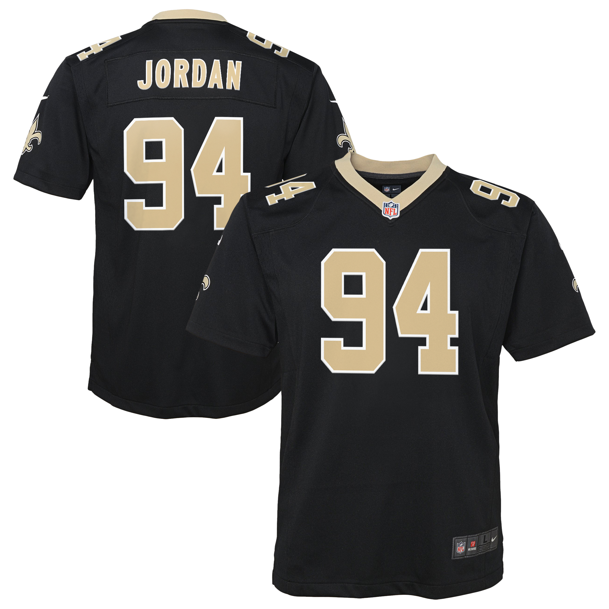 Camiseta Nike Game de la 1ª equipación del New Orleans Saints - Negro - Cameron Jordan - Jóvenes