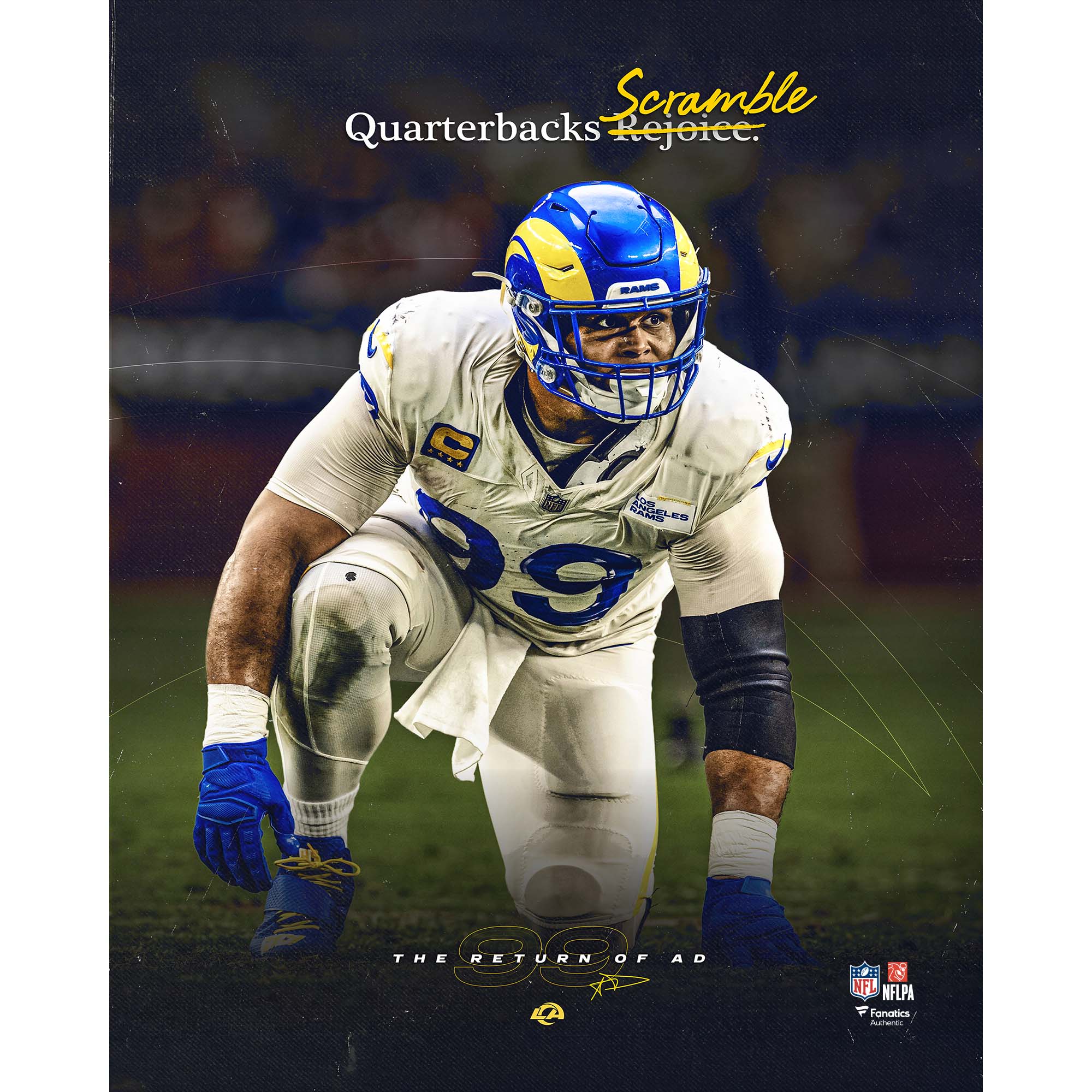 Aaron Donald Los Angeles Rams Unsigned The Return Collage Photograph