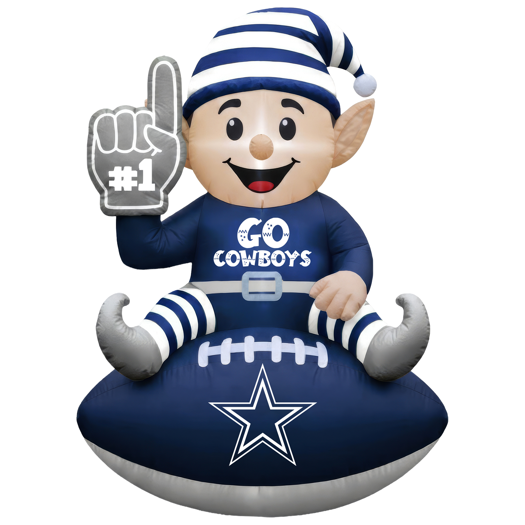 Dallas Cowboys 4' Elf on a Football Outdoor Yard Inflatable