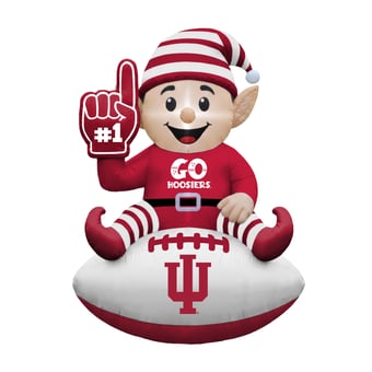 Indiana Hoosiers 4' Elf on a Football Outdoor Yard Inflatable
