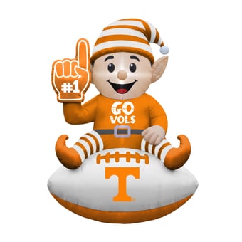 Tennessee Volunteers 4' Elf on a Football Outdoor Yard Inflatable