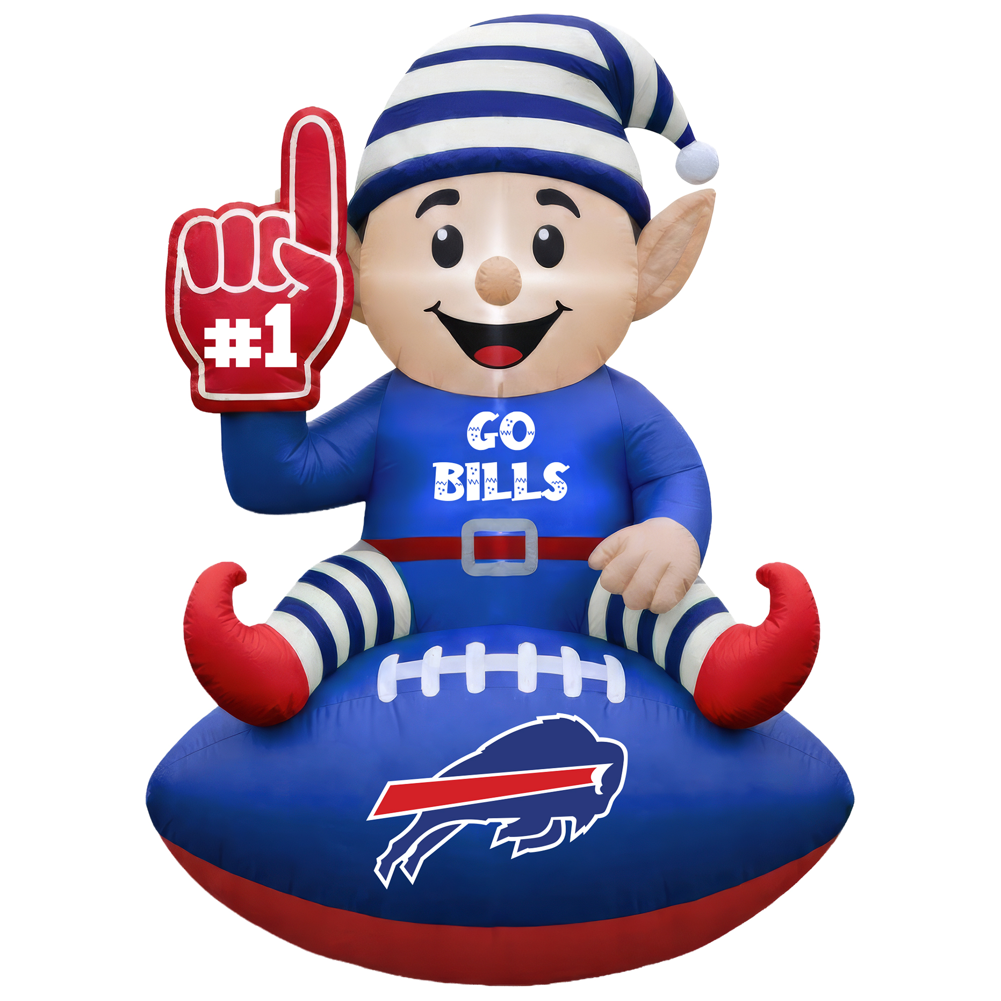 Buffalo Bills 4' Elf on a Football Outdoor Yard Inflatable