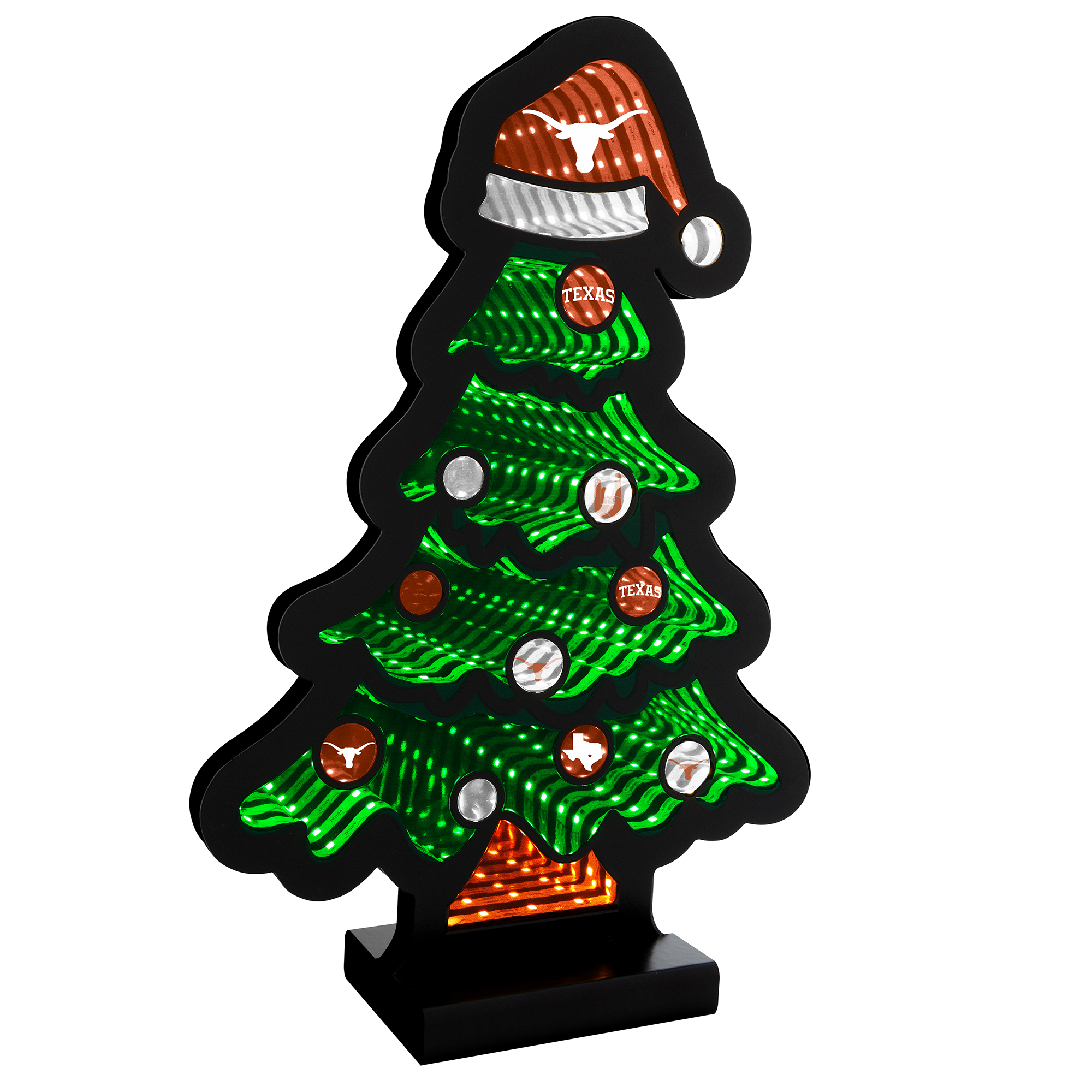Texas Longhorns 12" Christmas Tree LED Infinity Light
