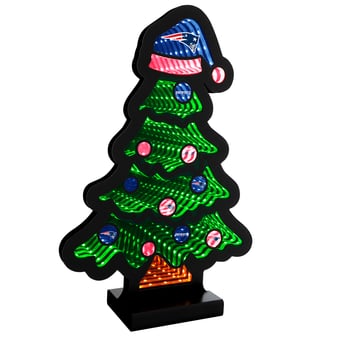 "New England Patriots 12"" Christmas Tree LED Infinity Light"