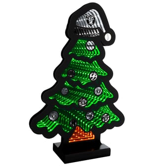 "Las Vegas Raiders 12"" Christmas Tree LED Infinity Light"