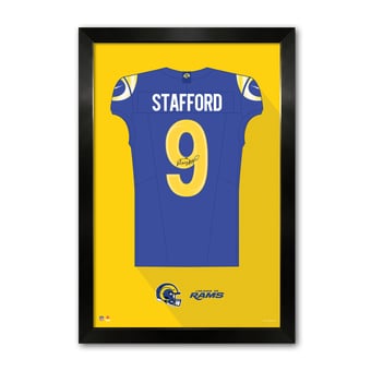 Matthew Stafford Los Angeles Rams 27" x 39" Framed Jersey Art Print
