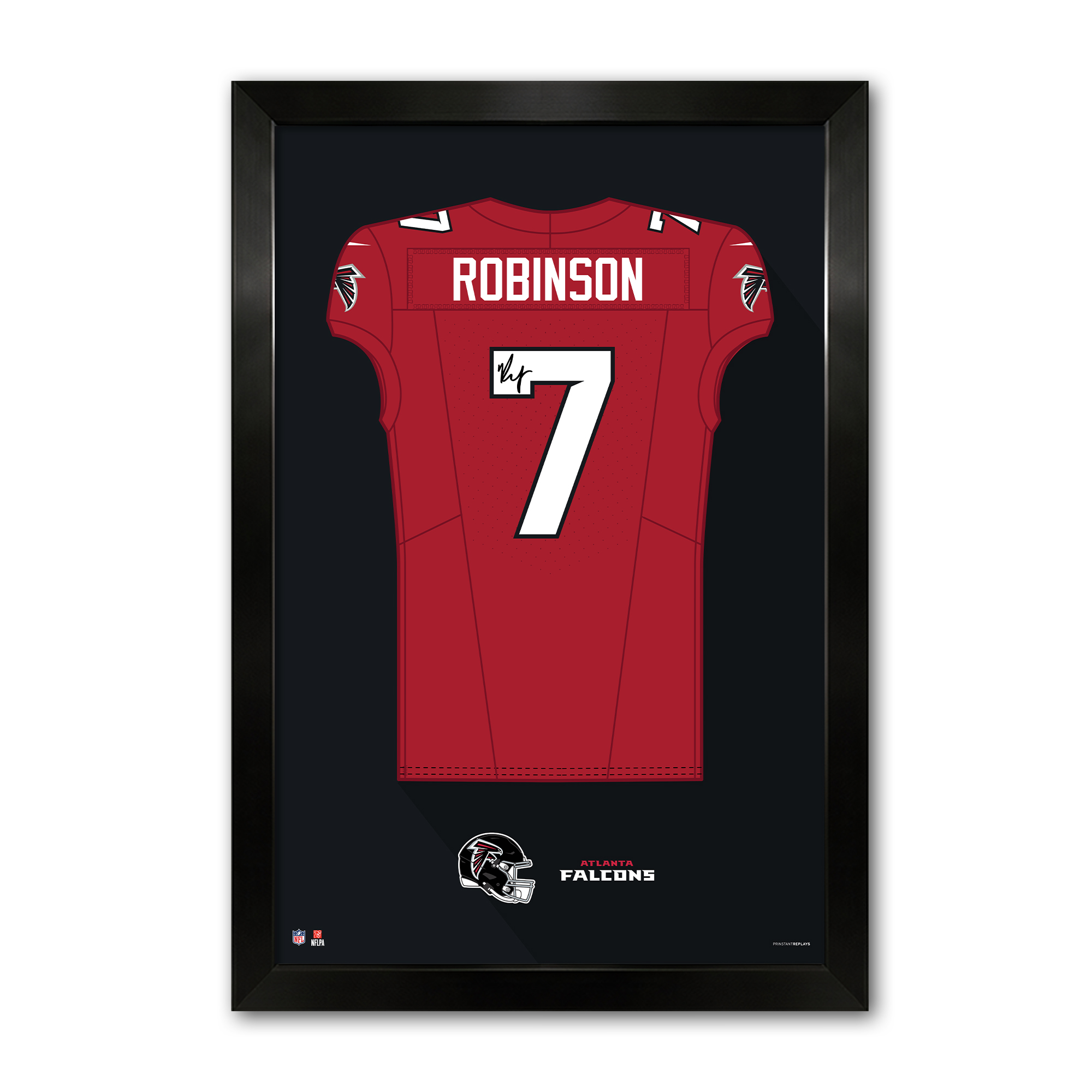 Bijan Robinson Atlanta Falcons 27" x 39" Framed Jersey Art Print