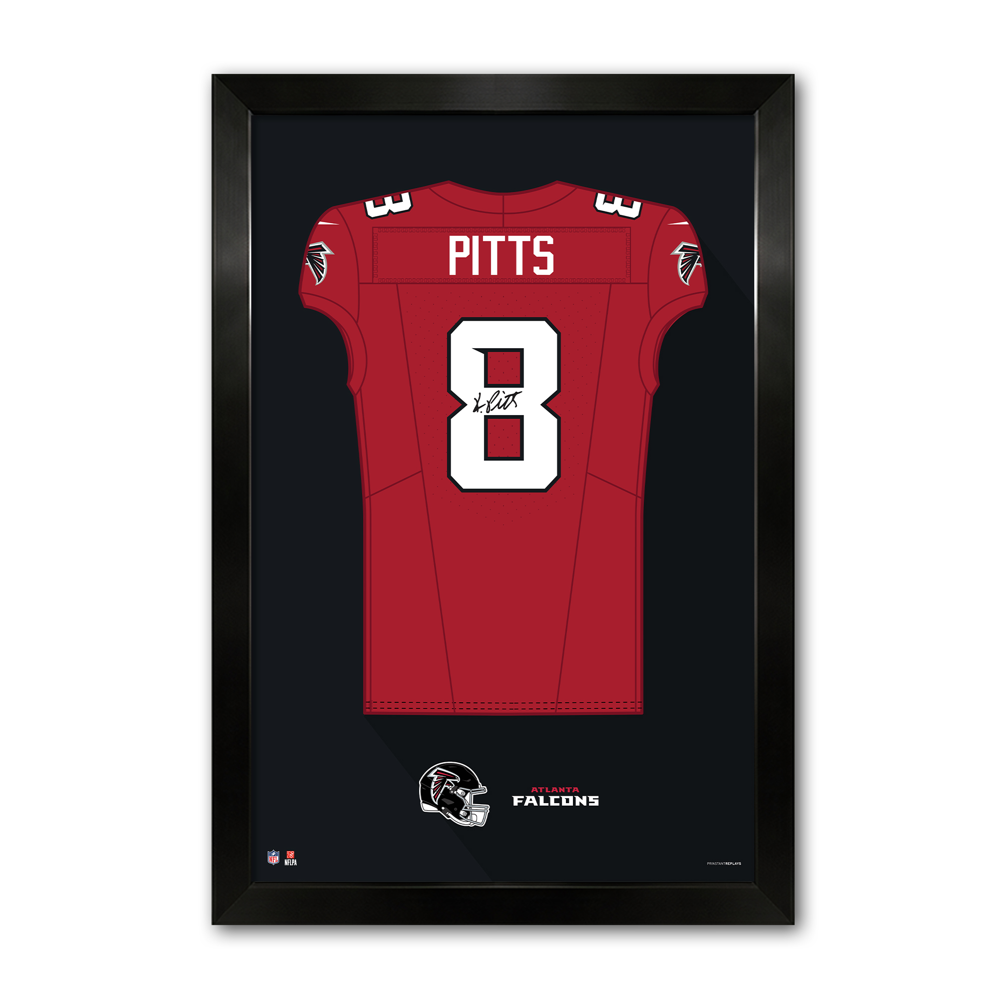 Kyle Pitts Atlanta Falcons 27″ x 39″ Framed Jersey Art Print Kyle Pitts Atlanta Falcons 27″ x 39″ Framed Jersey Art Print