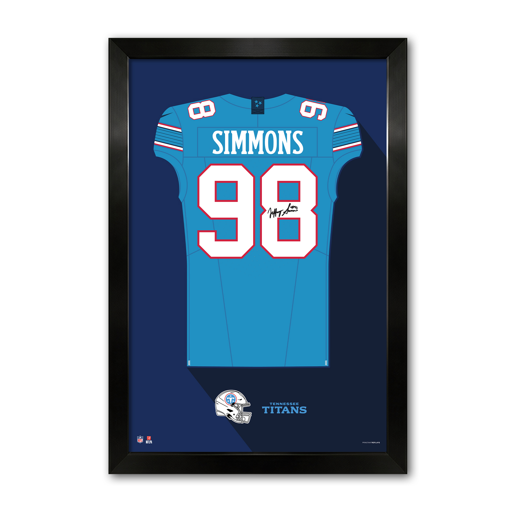 Jeffery Simmons Tennessee Titans 27" x 39" Framed Jersey Art Print