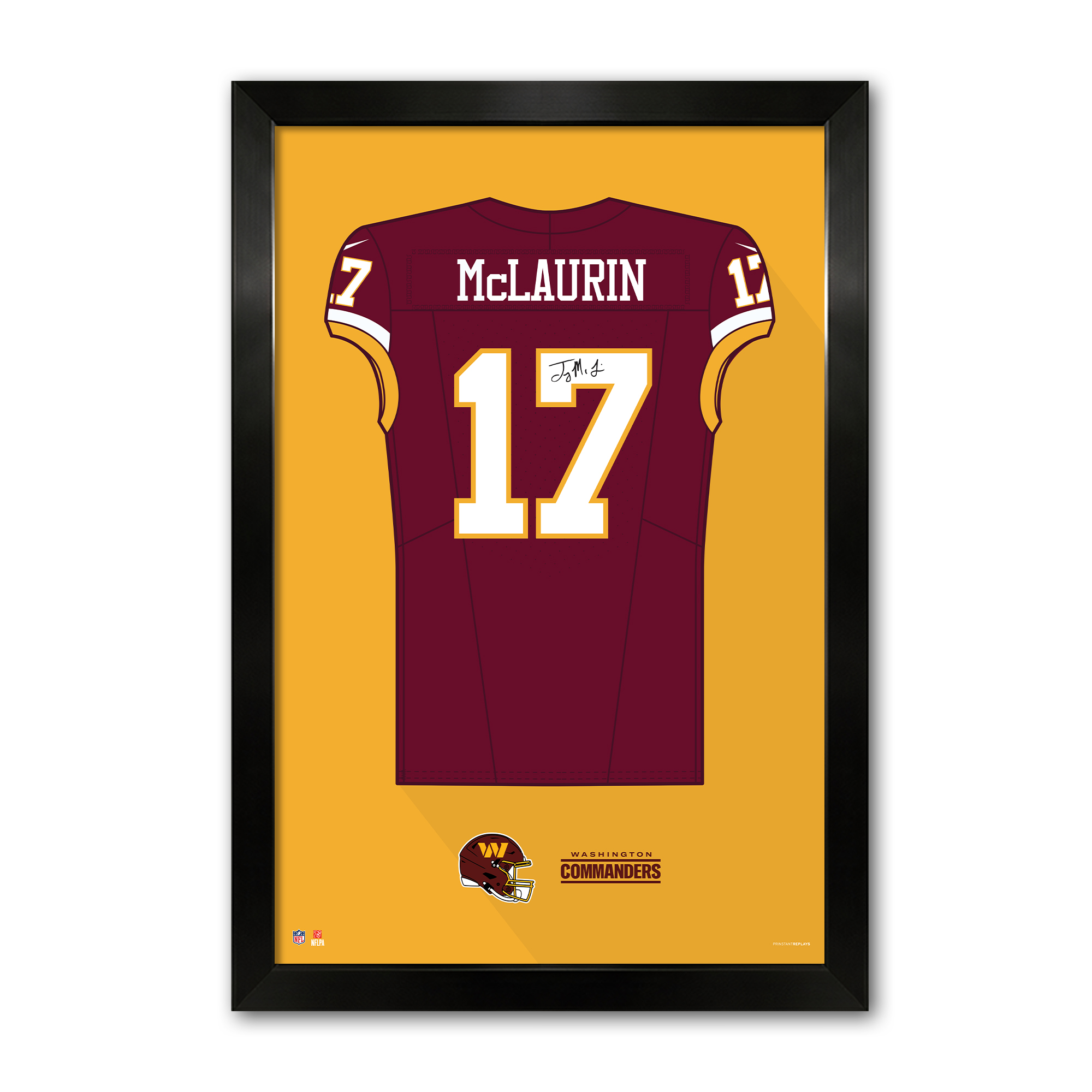 Terry McLaurin Washington Commanders 27" x 39" Framed Jersey Art Print
