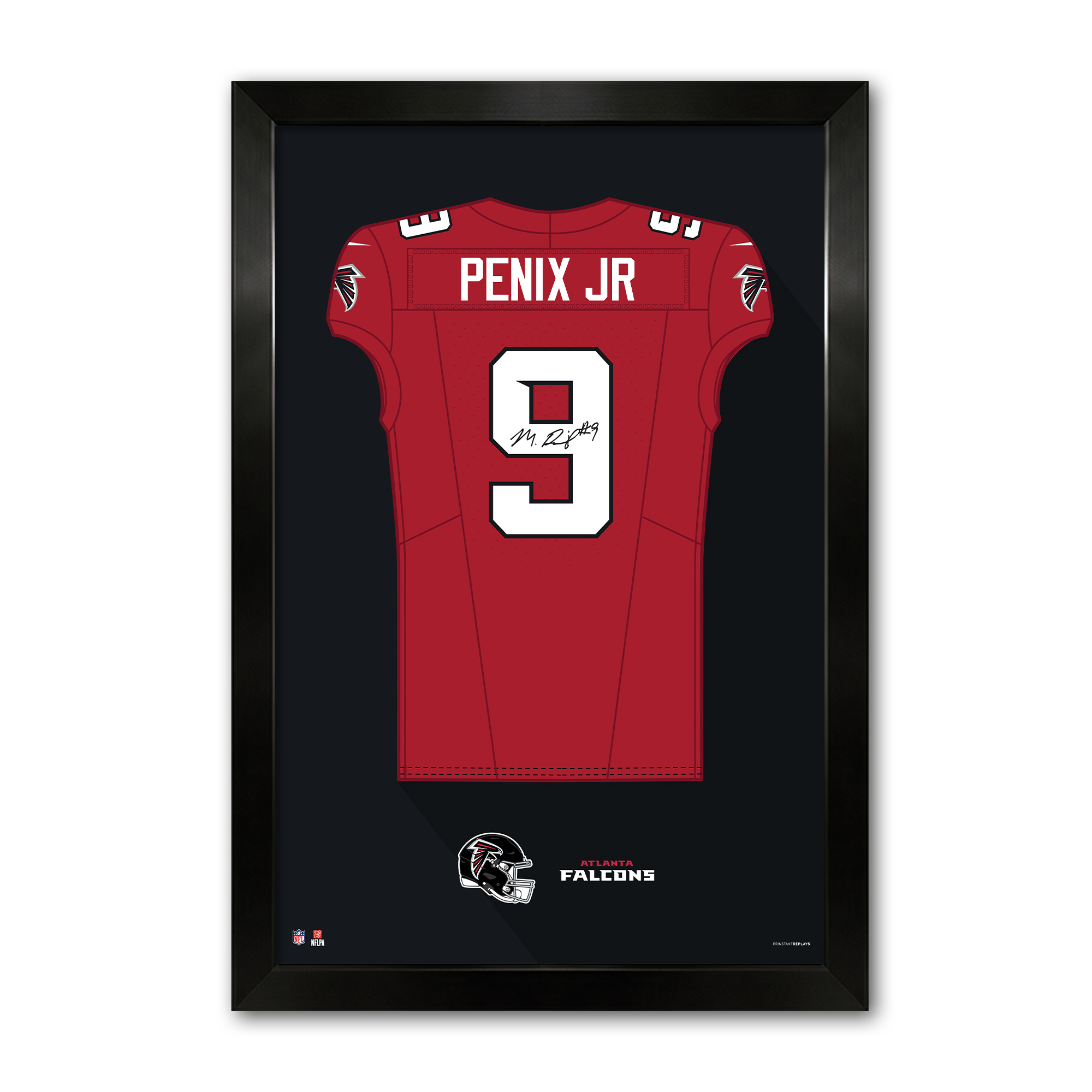 Michael Penix Jr. Atlanta Falcons 14" x 20" Framed Jersey Art Print