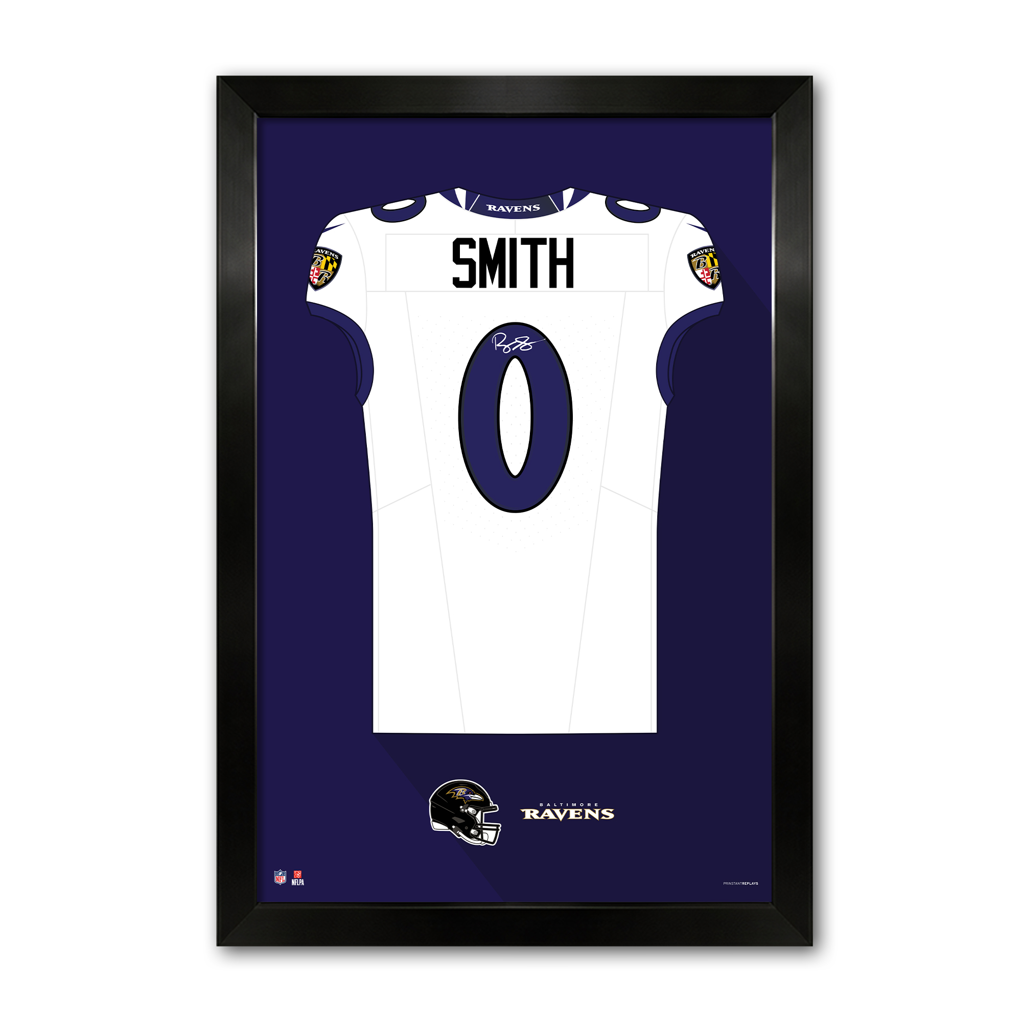 Roquan Smith Baltimore Ravens 14" x 20" Framed Jersey Art Print