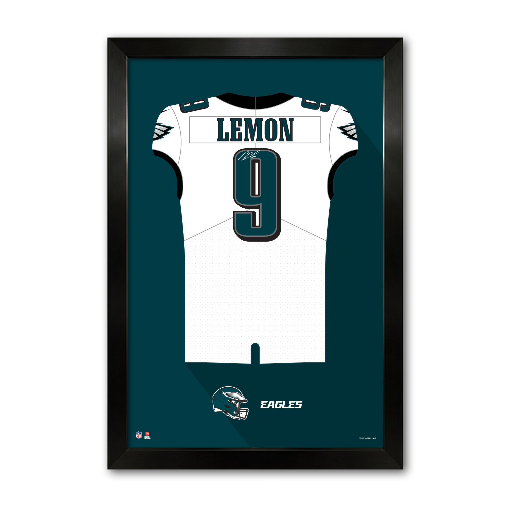 Makai Lemon Philadelphia Eagles 14" x 20" Framed Jersey Art Print