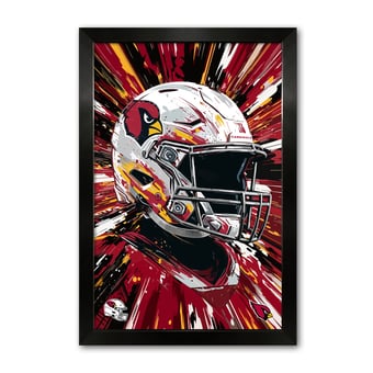 Arizona Cardinals 27" x 39" Framed Football Helmet Hyper Speed Art Print