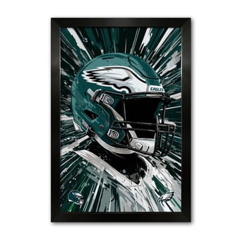 Philadelphia Eagles 14" x 20" Framed Football Helmet Hyper Speed Art Print
