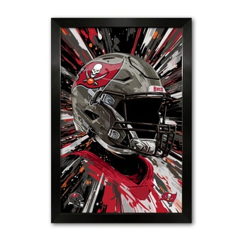 Tampa Bay Buccaneers 14" x 20" Framed Football Helmet Hyper Speed Art Print
