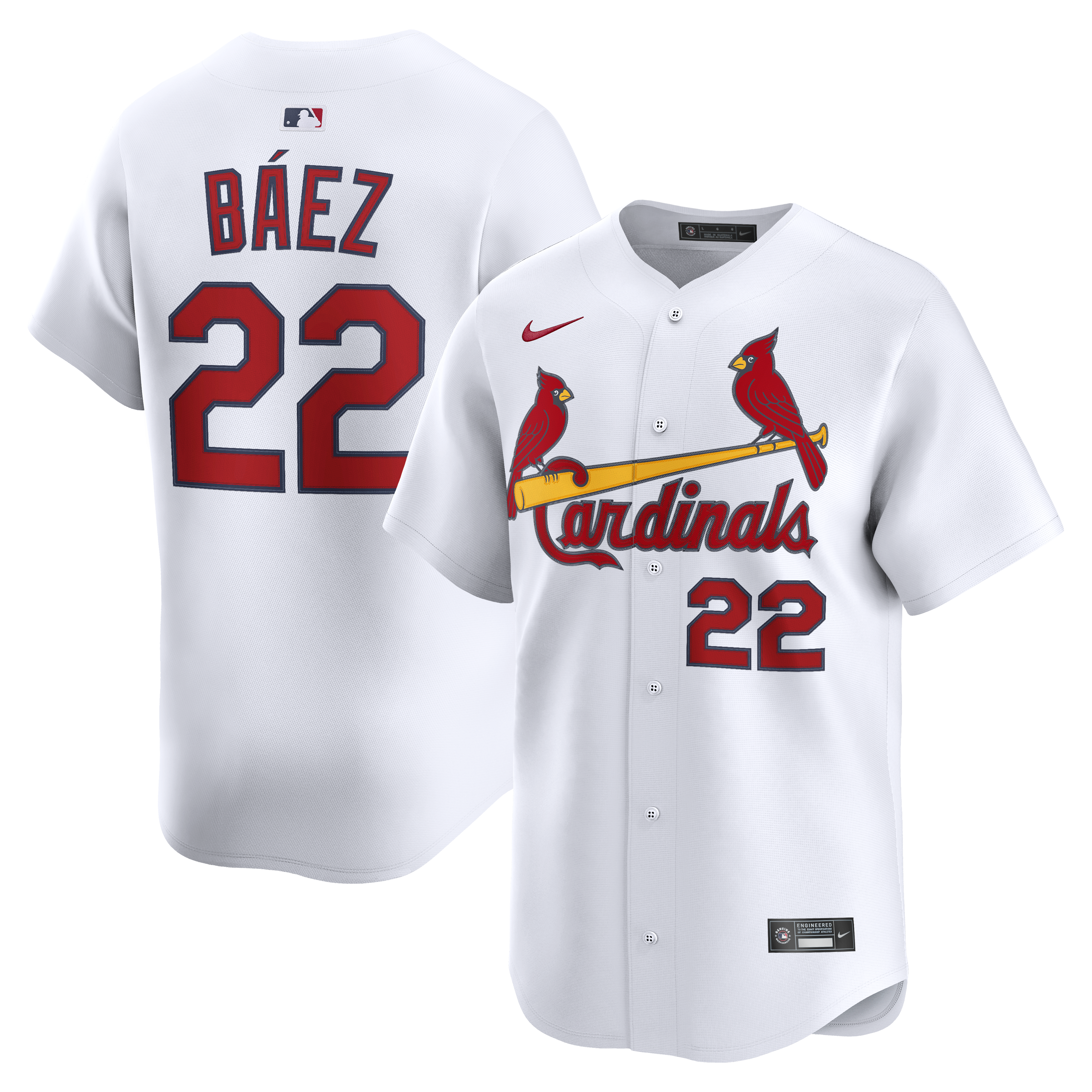 Men's Nike  Joshua Báez White St. Louis Cardinals Home Limited Player Jersey