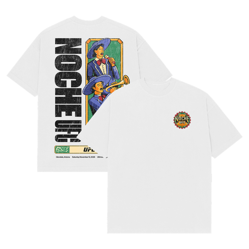 Men's White Noche UFC Musica Campaign T-Shirt
