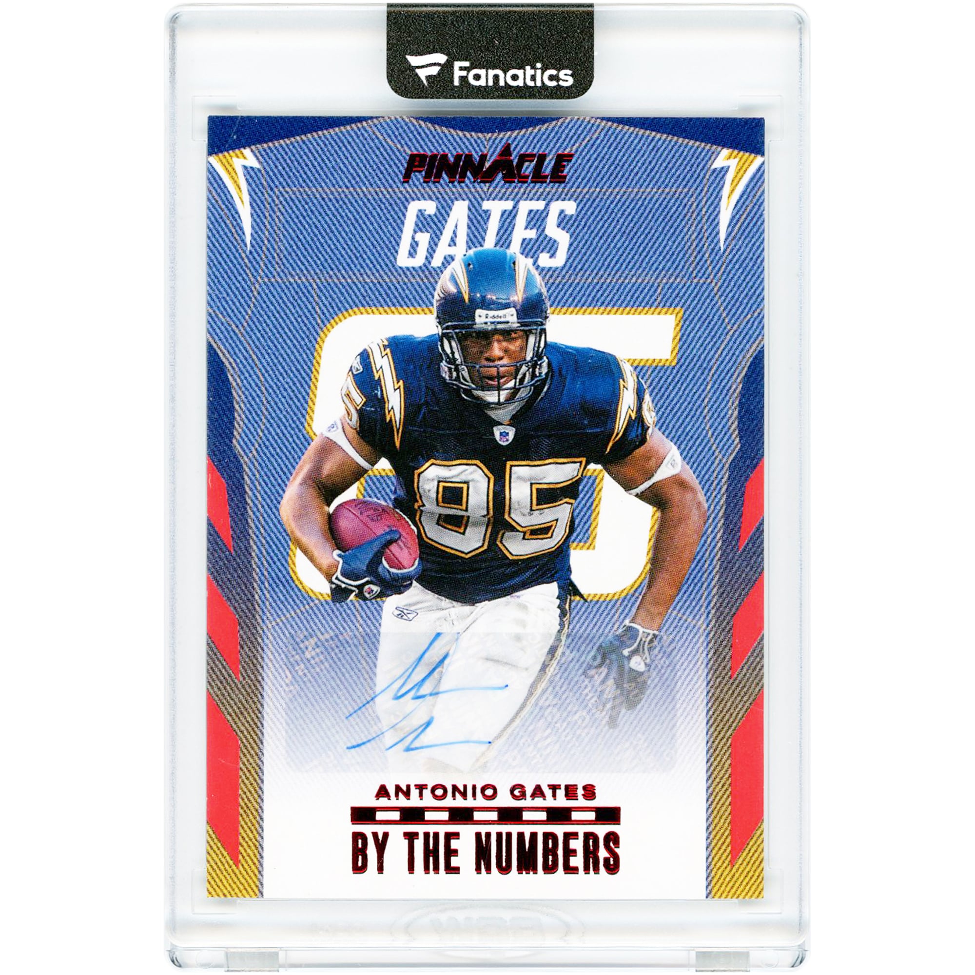 Antonio Gates San Diego Chargers Autographed 2024 Panini Encore Red Pinnacle By The Numbers #BTNA-AGS #36/50 Card