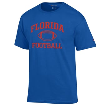 Men's Champion Royal Florida Gators Football Icon T-Shirt