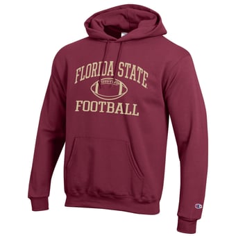 Men's Champion Garnet Florida State Seminoles Football Icon Hoodie