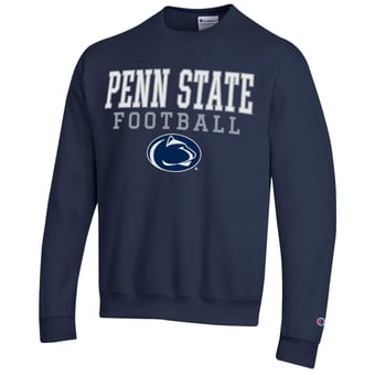 Men's Champion Navy Penn State Nittany Lions Football Stack Sweatshirt