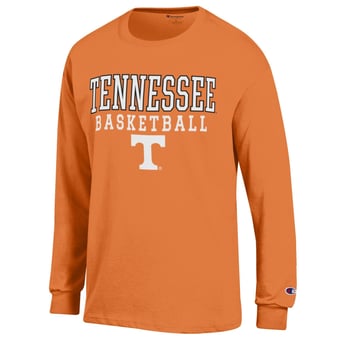 Men's Champion Tennessee Orange Tennessee Volunteers Basketball Stack Long Sleeve T-Shirt