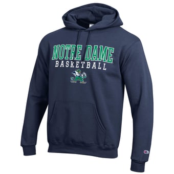 Men's Champion Navy Notre Dame Fighting Irish Basketball Icon Hoodie