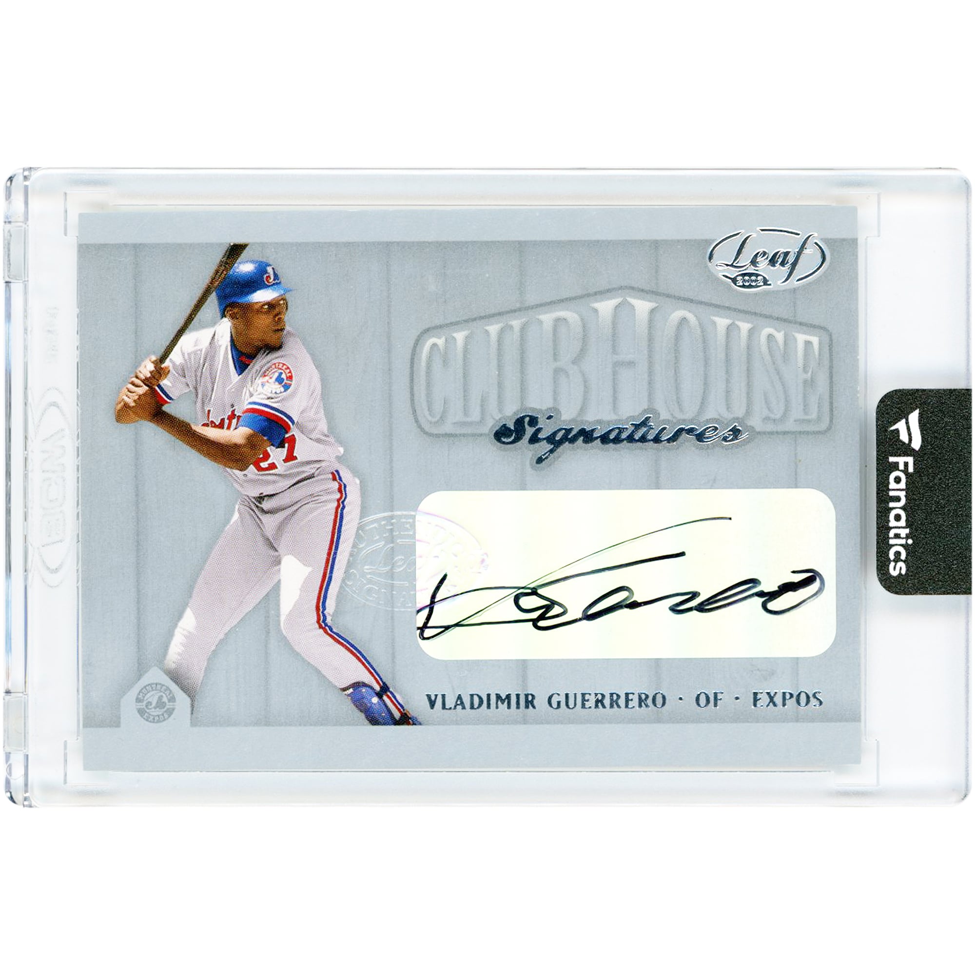 Vladimir Guerrero Montreal Expos Autographed 2002 Donruss Leaf Clubhouse Signatures #NNO #5/25 Card