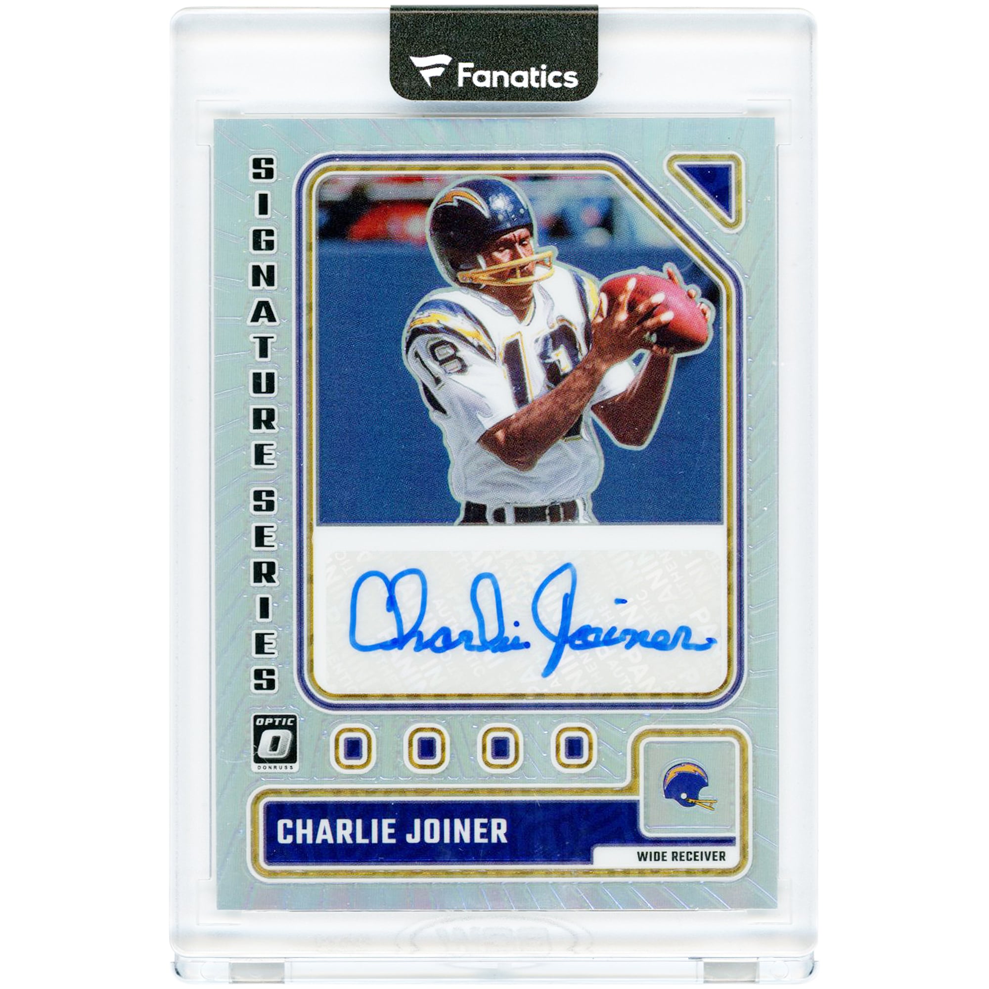 Charlie Joiner San Diego Chargers Autographed 2023 Panini Donruss Optic Signature Series #SS-CJ Card
