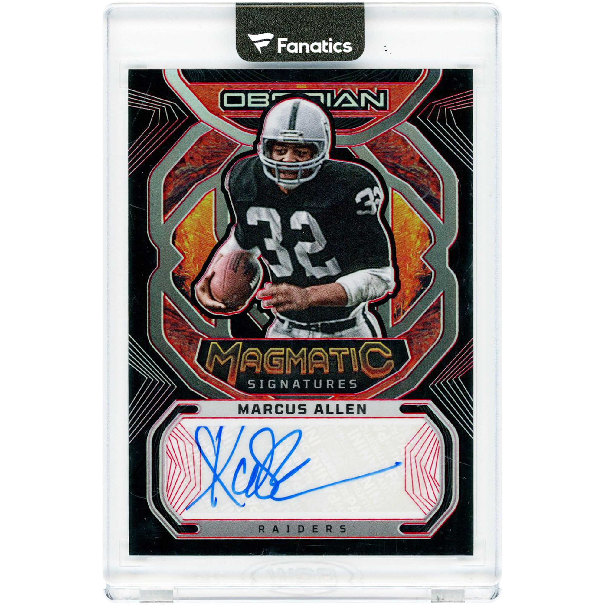 Marcus Allen Oakland Raiders Autographed 2023 Panini Obsidian Magmatic #MAG-MAL #5/8 Card