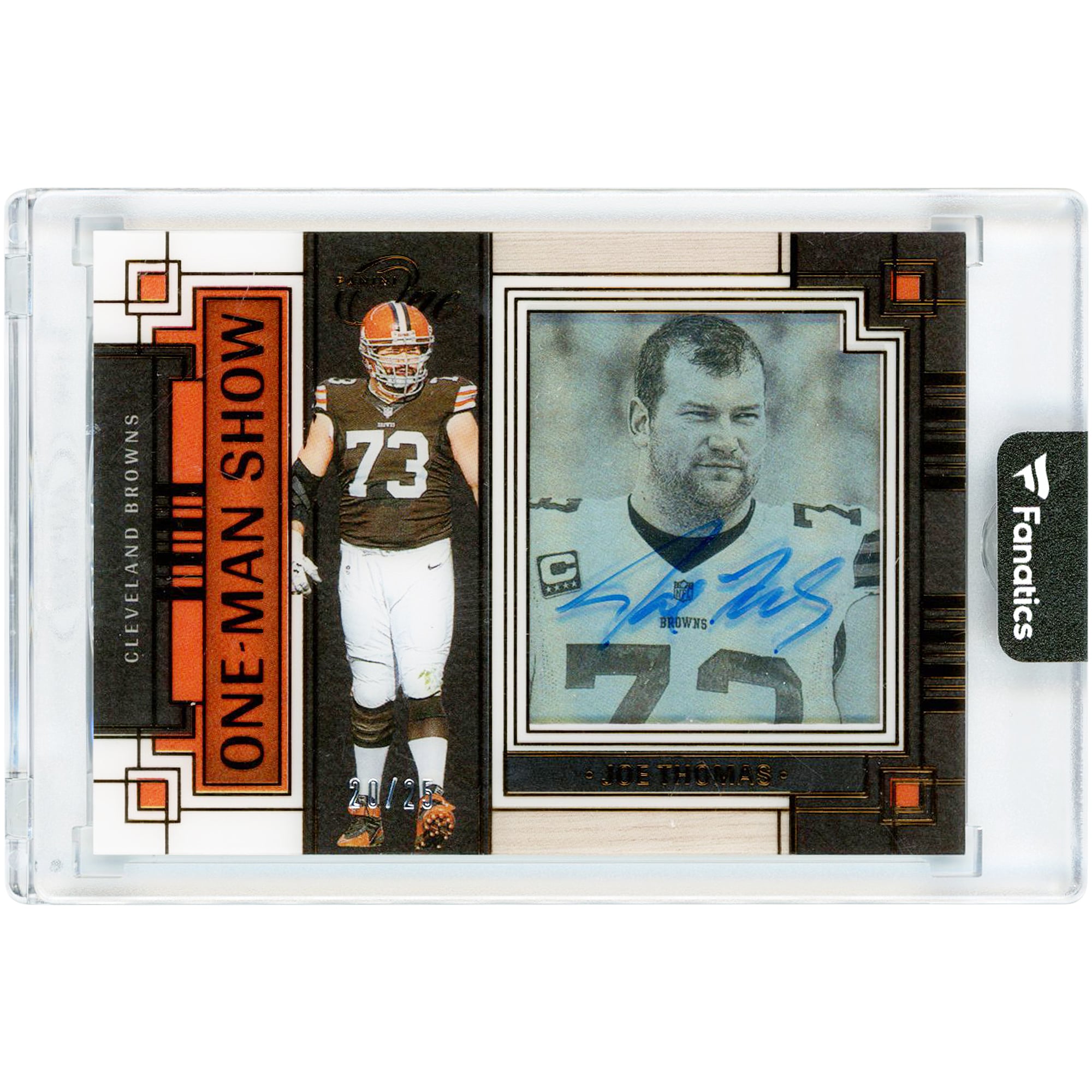 Joe Thomas Cleveland Browns Autographed 2023 Panini One Man Show #177 #20/25 Card