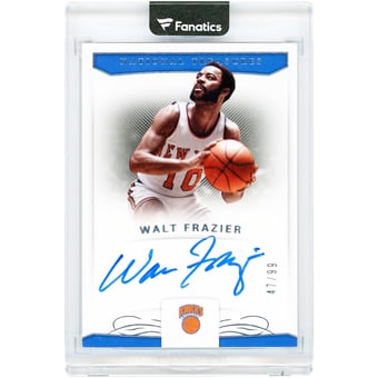 Walt Frazier New York Knicks Autographed 2017-18 Panini National Treasures Signatures #S-WFZ #47/99 Card