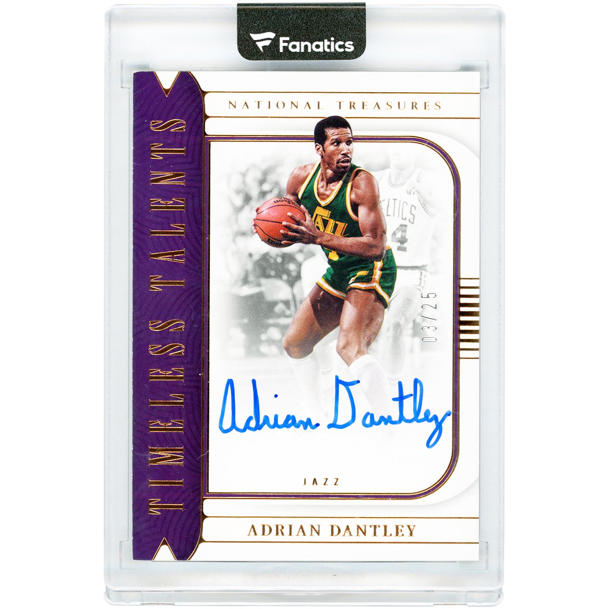 Adrian Dantley Utah Jazz Autographed 2022-23 Panini National Treasures Timeless Talents #TTS-ADD #3/25 Card