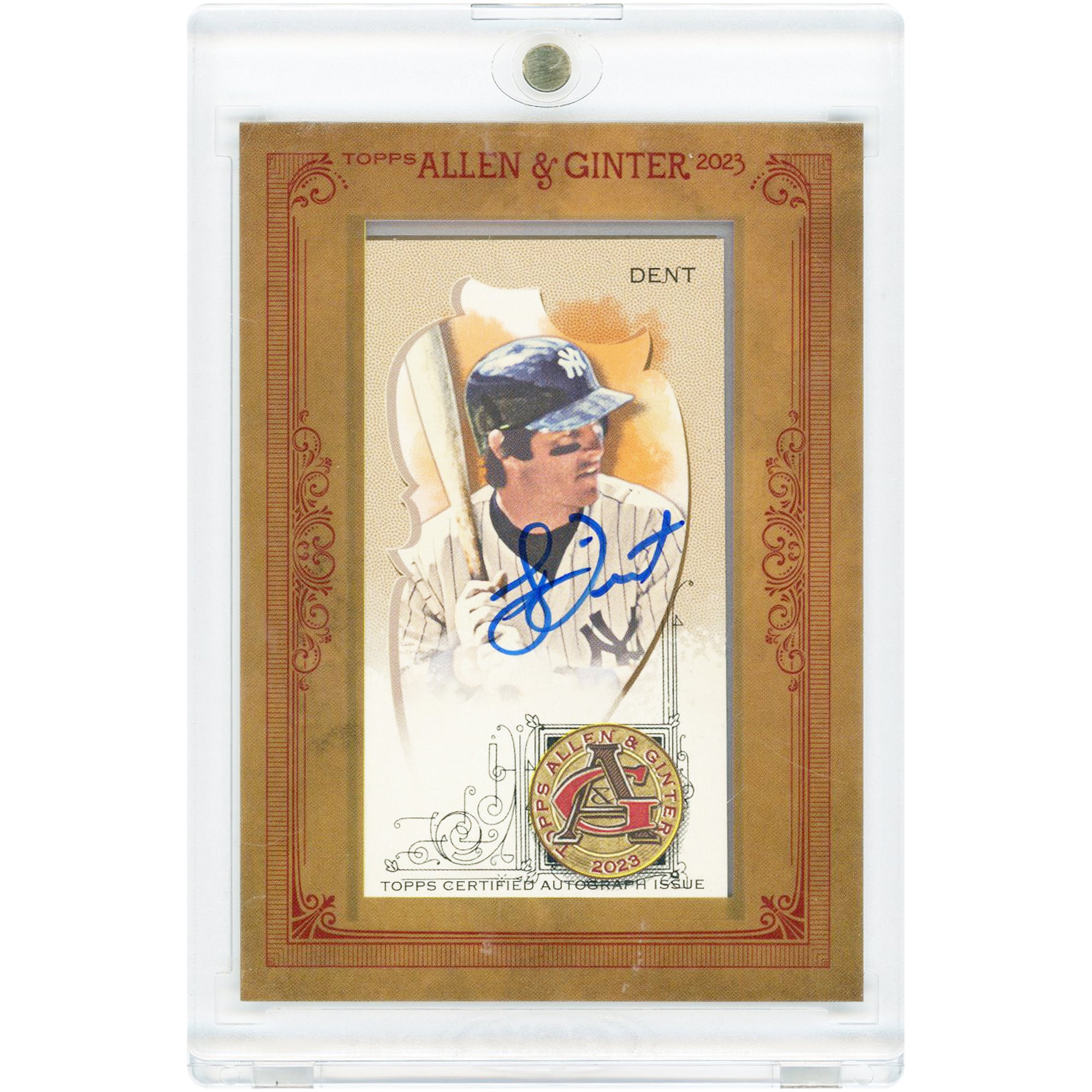 Bucky Dent New York Yankees Autographed 2023 Topps Allen & Ginter Mini #MA-BD Card. rookie card picture