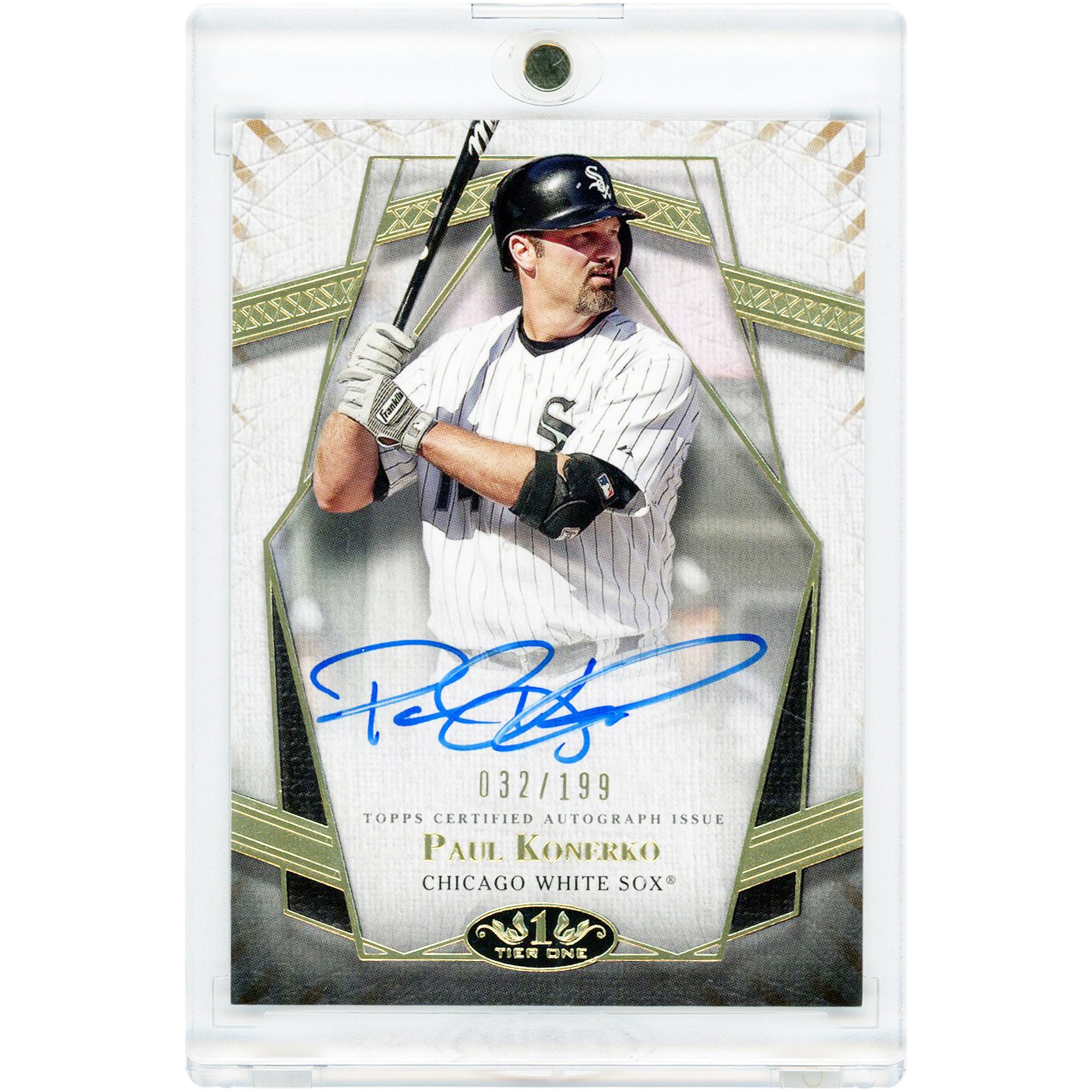 Paul Konerko Chicago White Sox Autographed 2022 Topps Tier One Prime Performers #PPA-PK #32/199 Card. rookie card picture