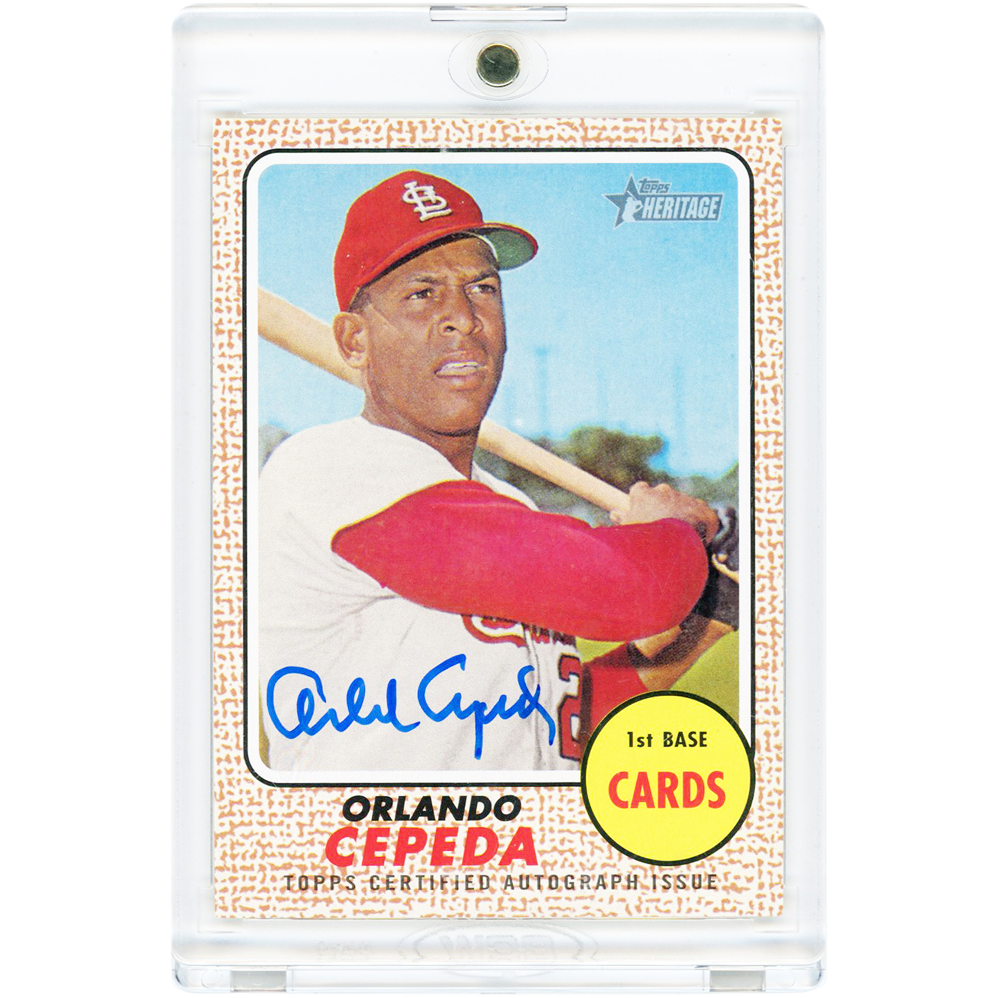Orlando Cepeda St. Louis Cardinals Autographed 2017 Topps Heritage Real One #ROA-OC Card