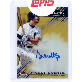 Don Mattingly New York Yankees Autographed 2016 Topps Finest Gold Finest Greats #FGA-DM #4/50 Card