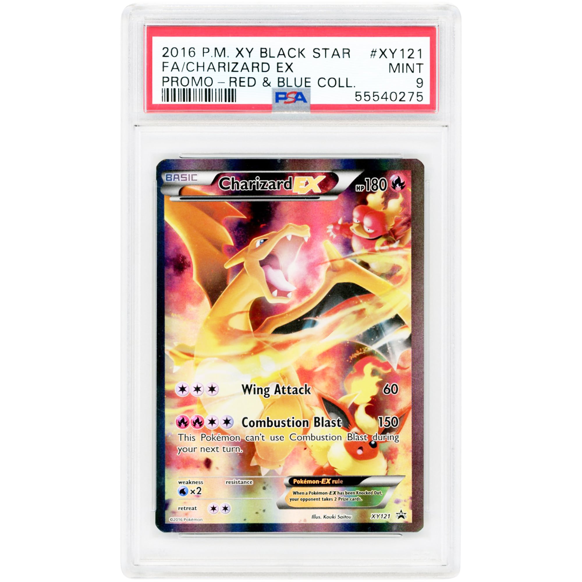 Charizard EX 2016 Pokemon XY Black Star Promo #XY121 PSA Authenticated 9 Card