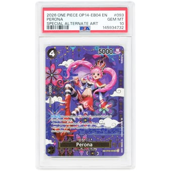Perona 2026 One Piece The Azure Sea's Seven Special Alternate Art #OP06-093 PSA Authenticated 10 Card
