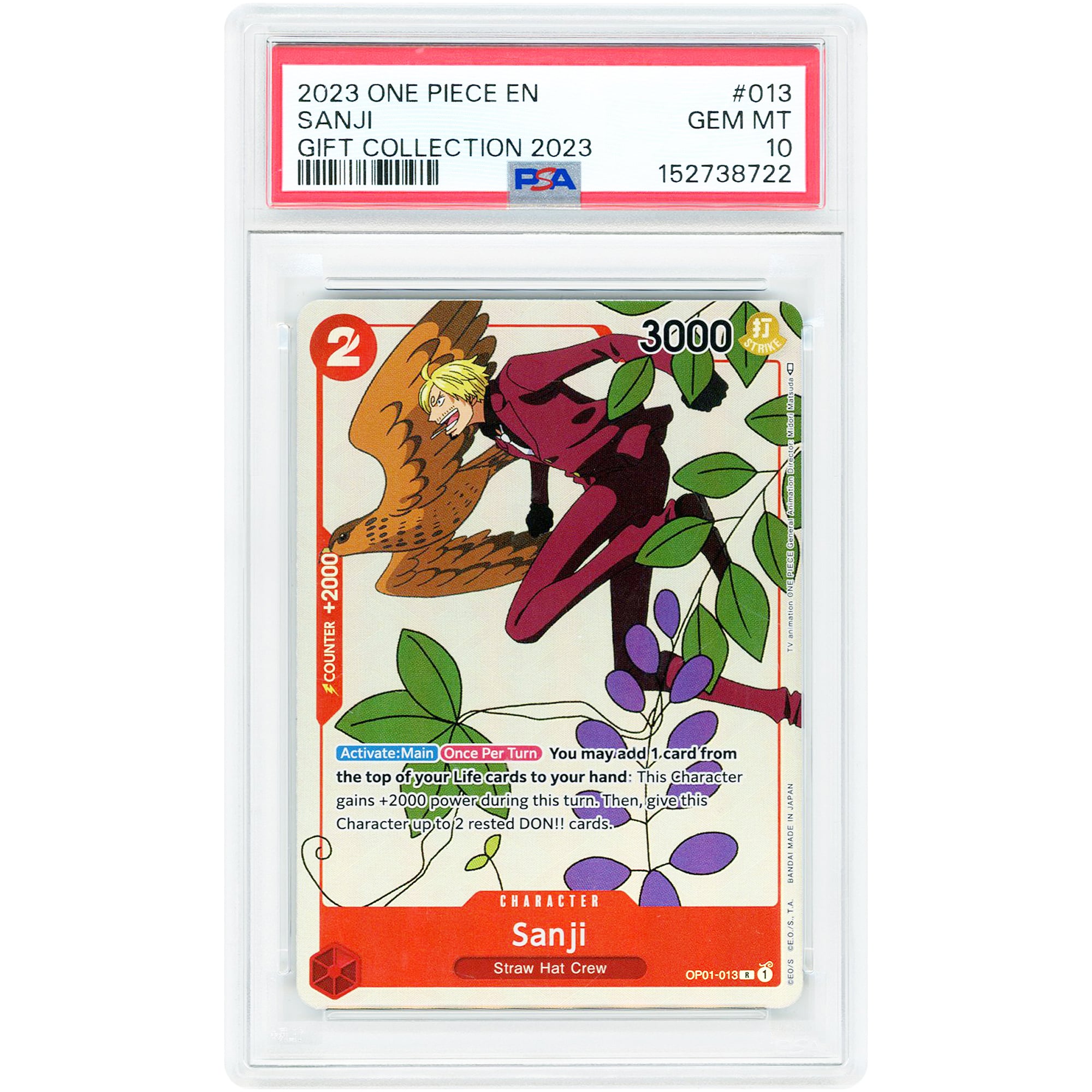 Sanji 2023 One Piece Gift Collection '23 #OP01-013 PSA Authenticated 10 Card