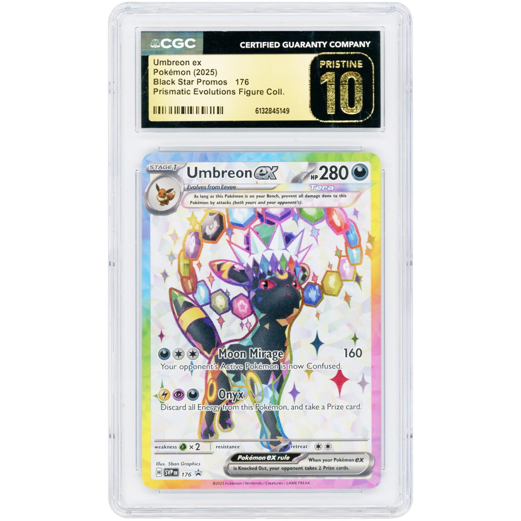 Umbreon ex 2025 Pokemon Scarlet & Violet Promo #SVP 176 CGC Authenticated Pristine 10 Card