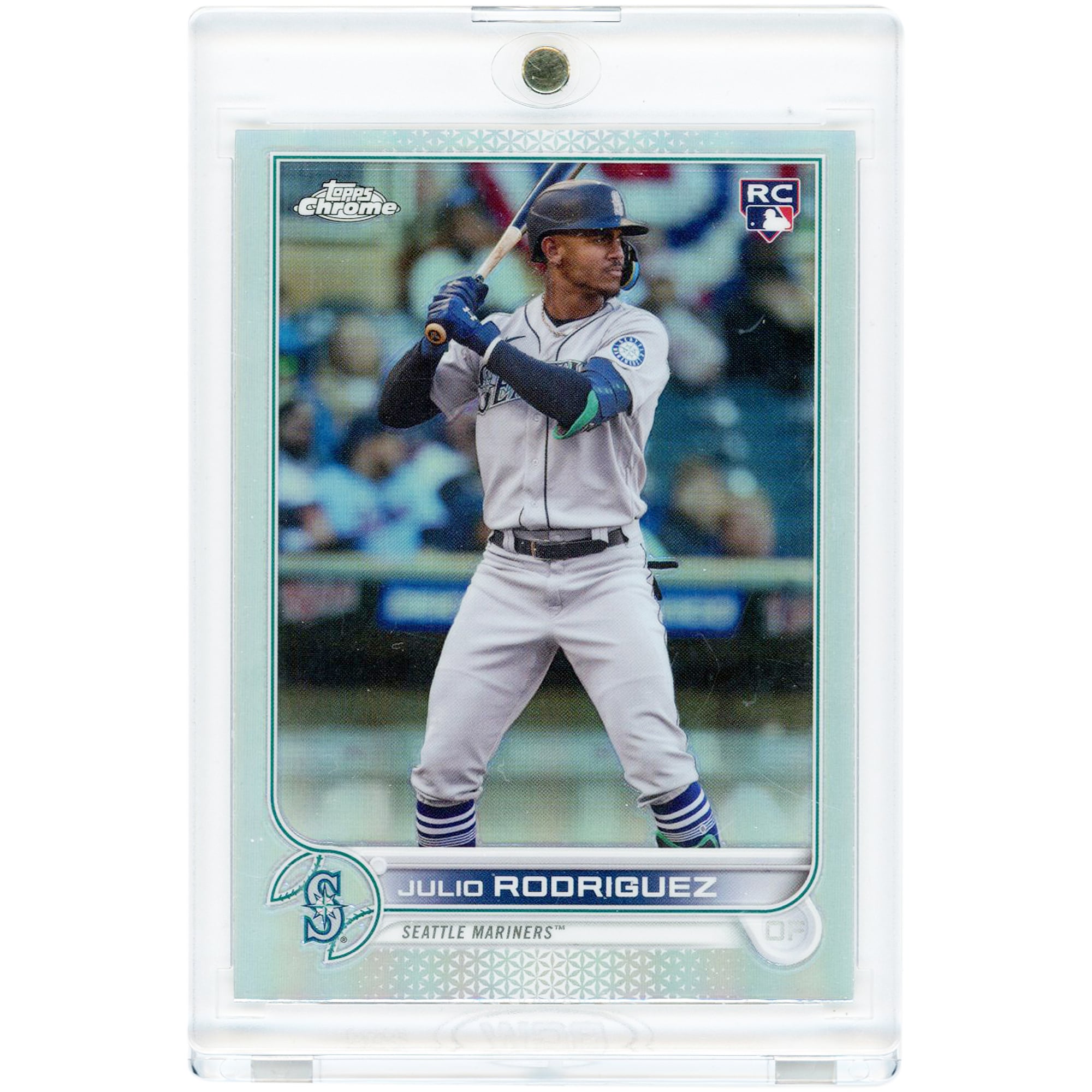 Julio Rodriguez Seattle Mariners 2022 Topps Chrome Refractor #222 Rookie Card
